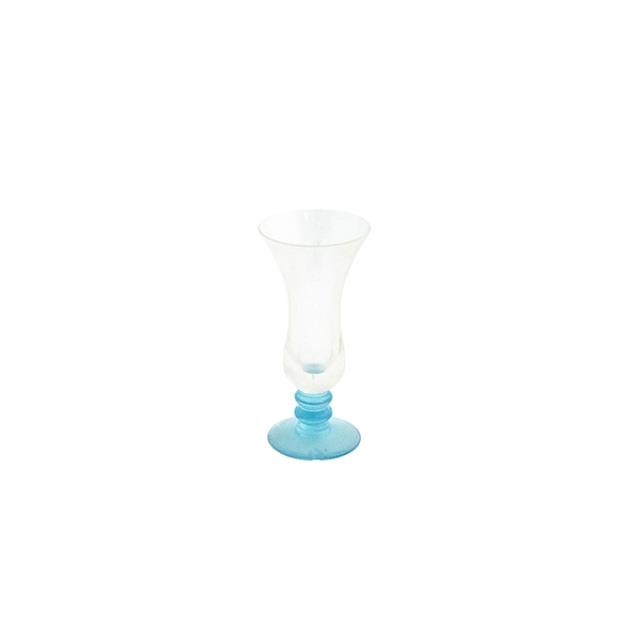 CORDIAL-Clear Glass w/Blue Base