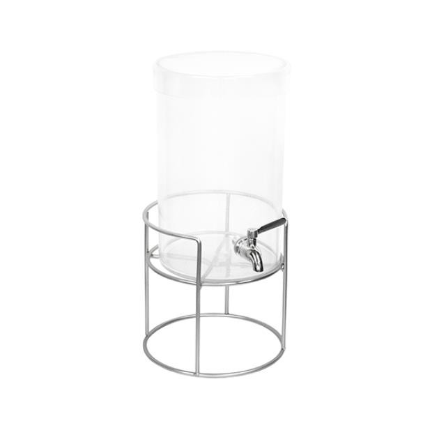 BEVERAGE DISPENSER-Glass on Chrome Base