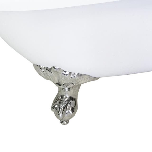 BATHTUB-Fiberglass Tub w/Silver Clawfoot