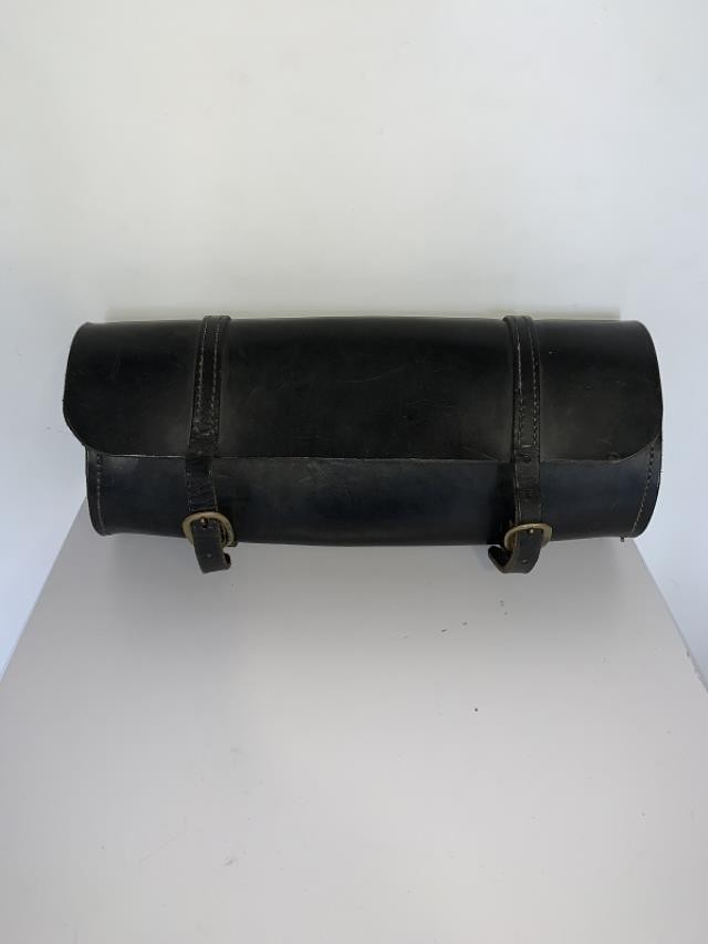 BICYCLE BAG-Black Round Leather