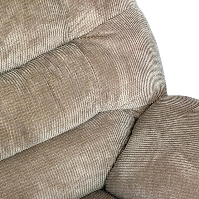 RECLINER- Oversized Tan Chenille