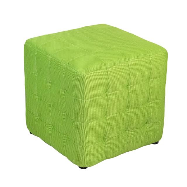 GREEN MESH TUFTED OTTOMAN-Square