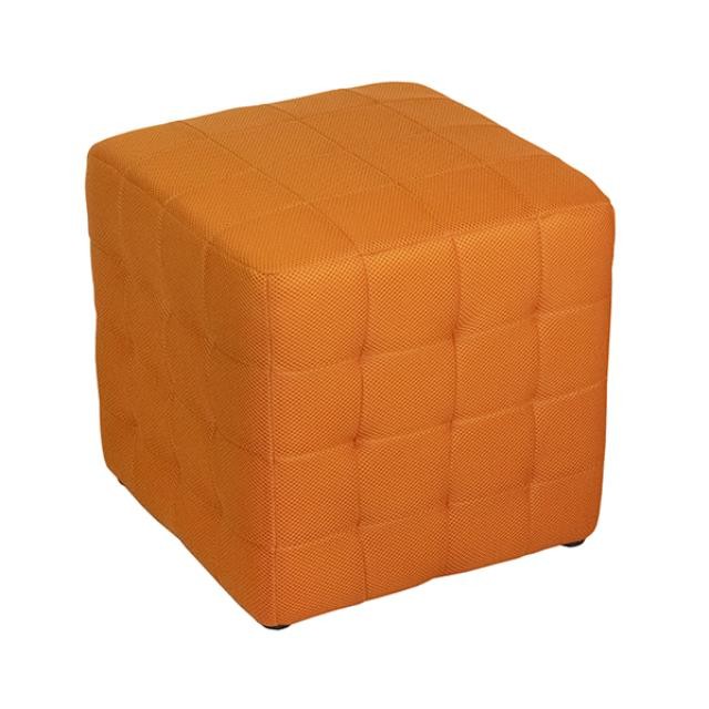 ORANGE MESH TUFTED OTTOMAN-Square