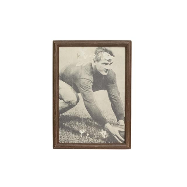 PRINT-Vintage Photo of Football Player Hiking Ball