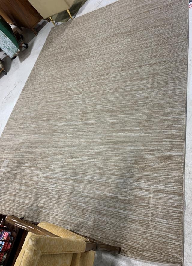 RUG (9'x 12')-Modern Cream Ombre Tonal Rug