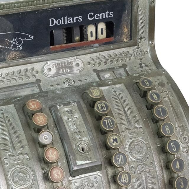 VINTAGE NATIONAL CASH REGISTER-Circa Early 1900's