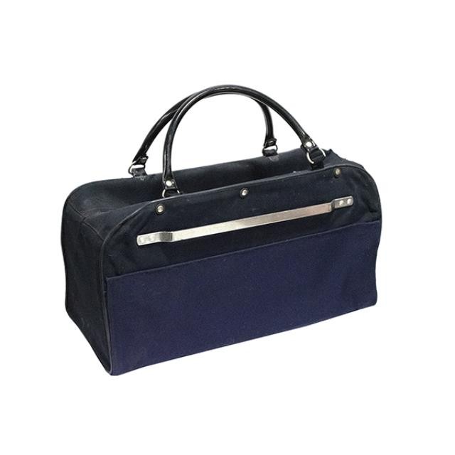 HANDBAG-Navy Blue w/Black Handles