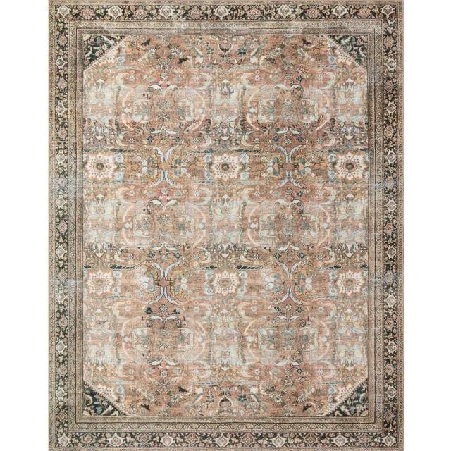 RUG (8'6"x11'6")-Auburn Printed Botanical Vintage Rug
