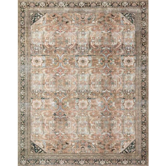 RUG (8'6"x11'6")-Auburn Printed Botanical Vintage Rug