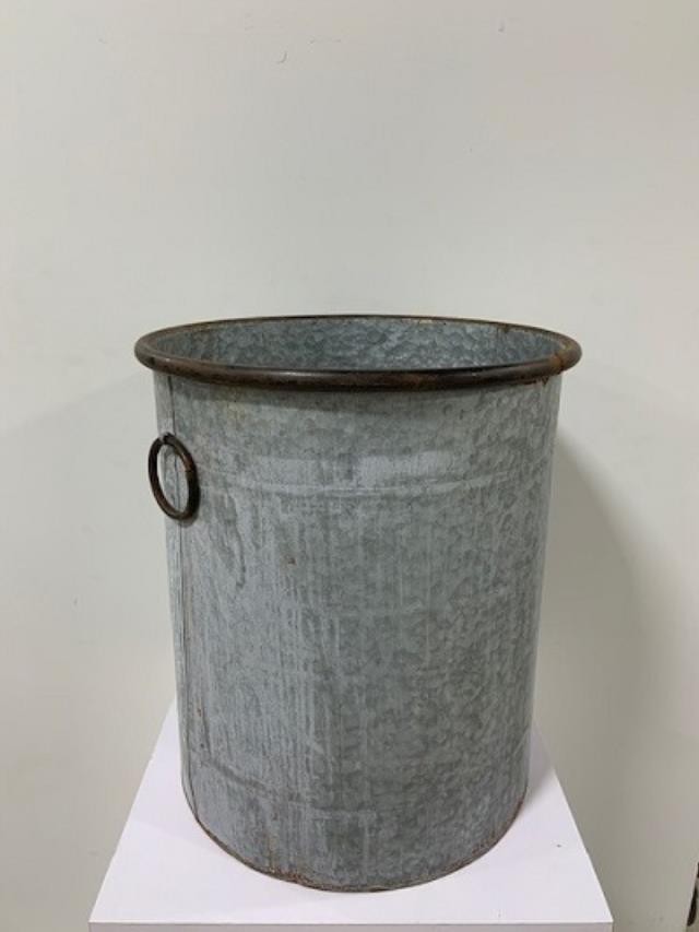 GALVANIZED PAIL-Tall W/Ring Handles