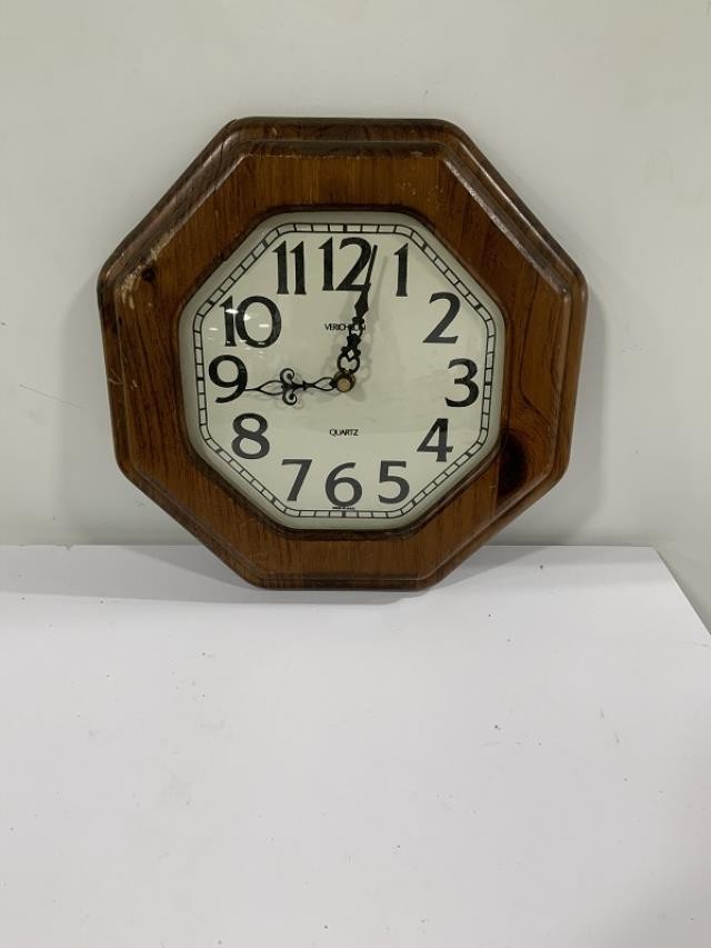 CLOCK-Vintage Verichon Octogonal Wall Clock
