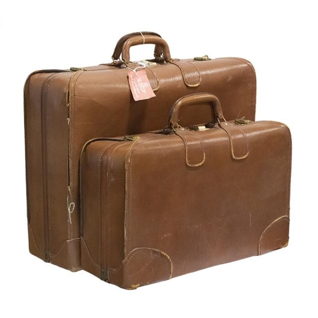 SUITCASE-Vintage Russet Leather