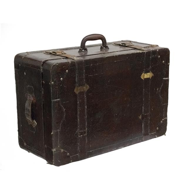 SUITCASE-Large Dark Brown Leather