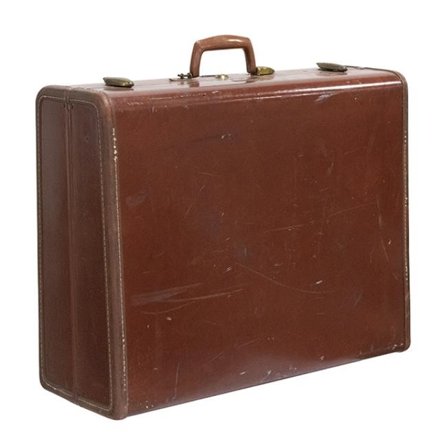 VINTAGE SAMSONITE SUITCASE-Russet Brown