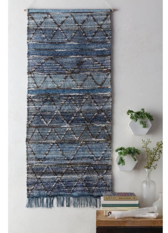 WALL TAPESTRY-Hand Woven Tapestry Fringe/Tassel Detail