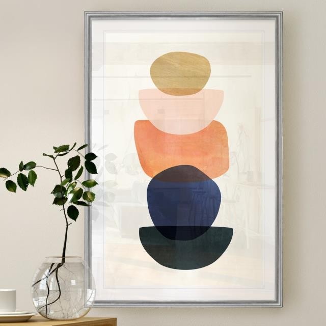 PRINT-Abstract Stacked Colorful Shapes
