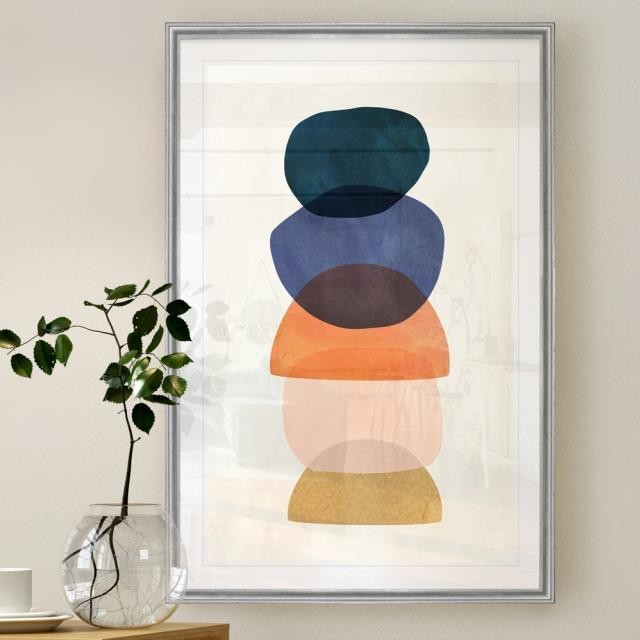 PRINT-Abstract Stacked Colorful Objects II