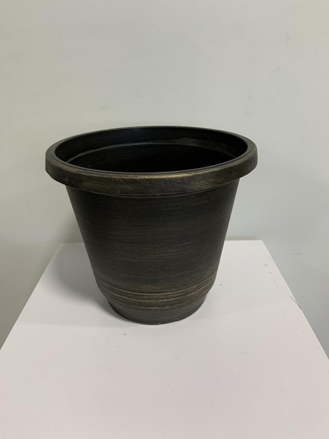 PLANTER-Black Bronze Plastic Round Planter