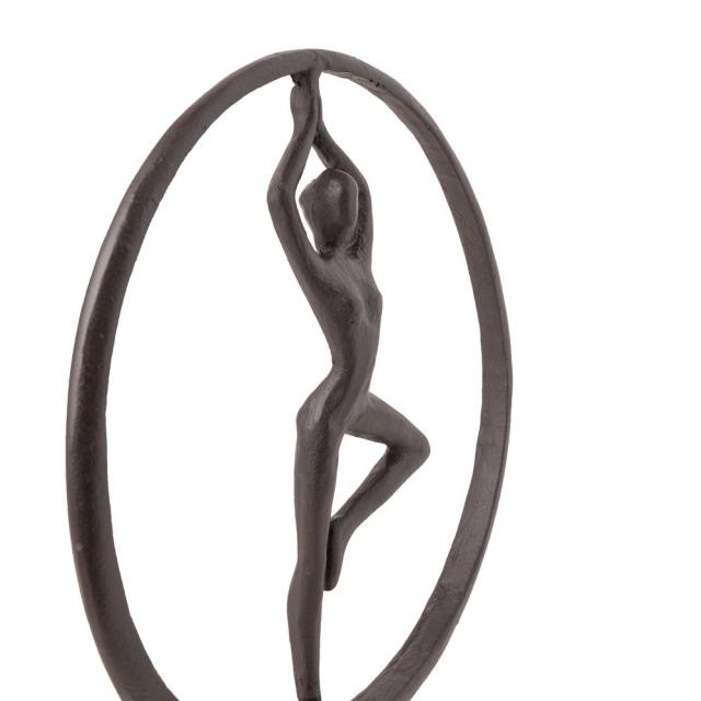 SCULPTURE-Cast Iron Yoga Tree Circle