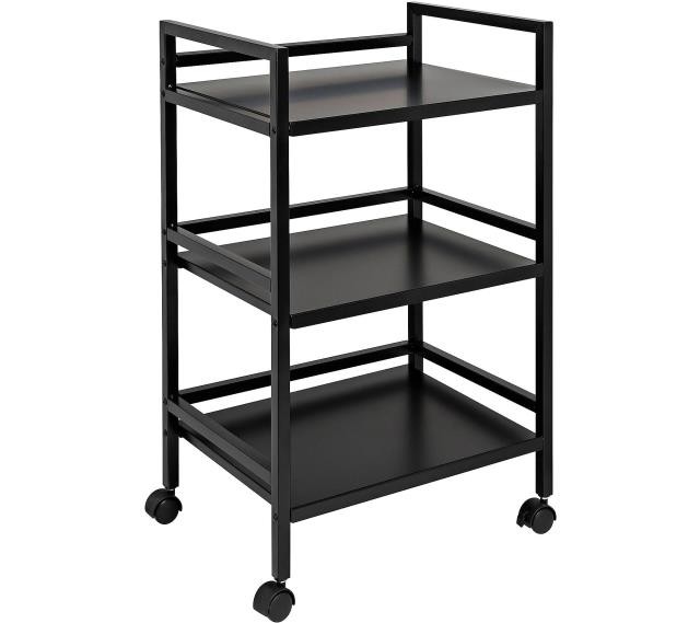 CART-3 Tier Black Metal Rollling Cart