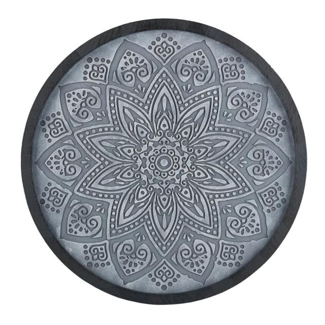 WALL PANEL-Carved Grey Bohemian Medallion