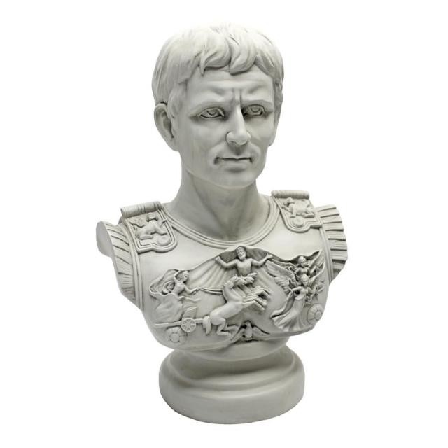 BUST- Augustus Ceasar W/Breastplate Armor