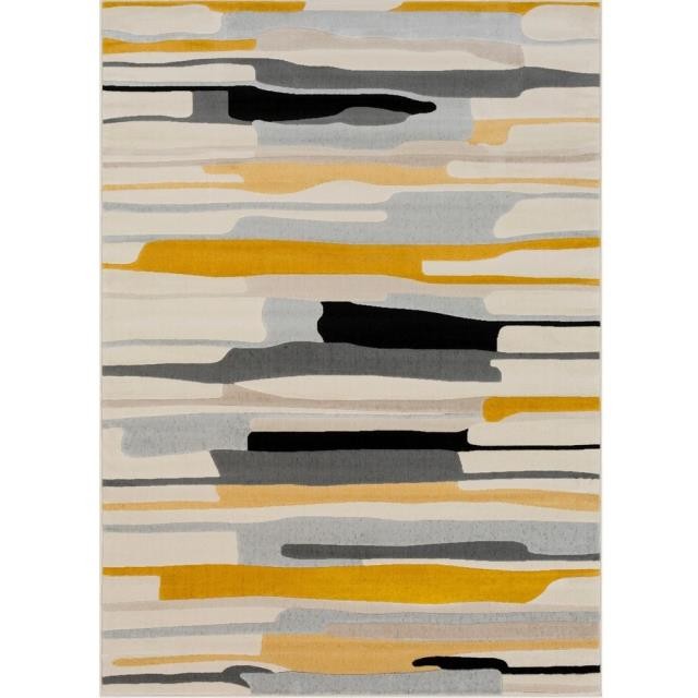 RUG(7'10" x 10'3")Drip-paint Pattern/Abstract Stripe