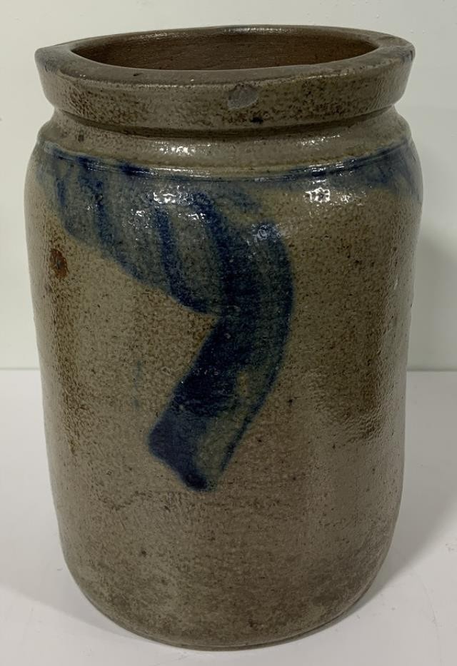 CROCK-Brown/Gray w/Blue Painted Rope