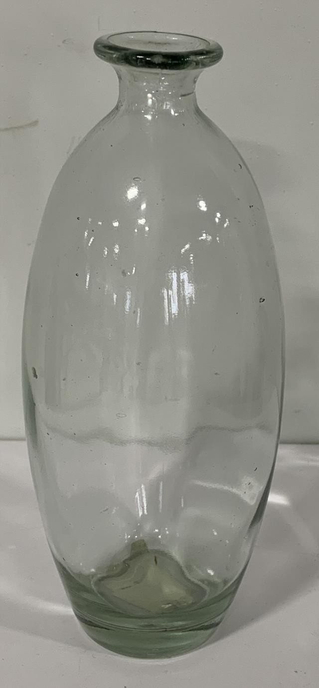 VASE-Clear Green Glass Bottle