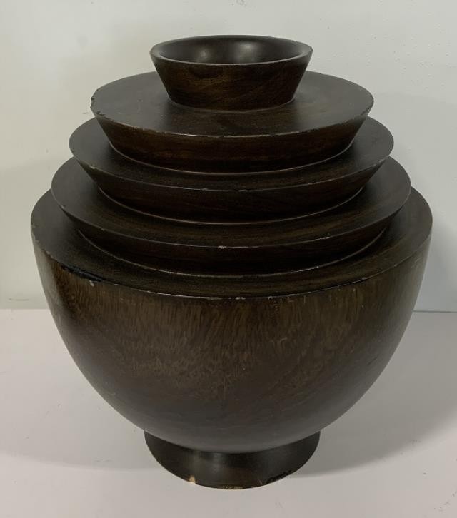 VASE-Dark Wood Beehive