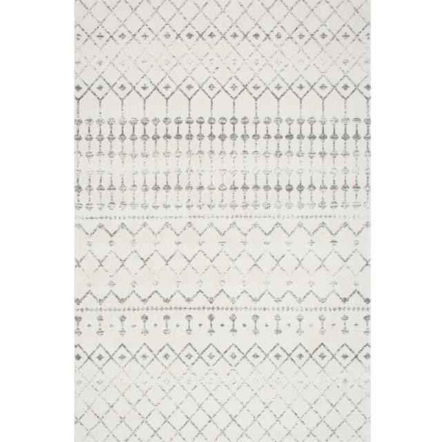 RUG-(6'7"x9')Moroccan Geometric Distressed Rug