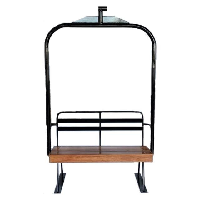 SKI LIFT Black W Wood Slat Chair propNspoon