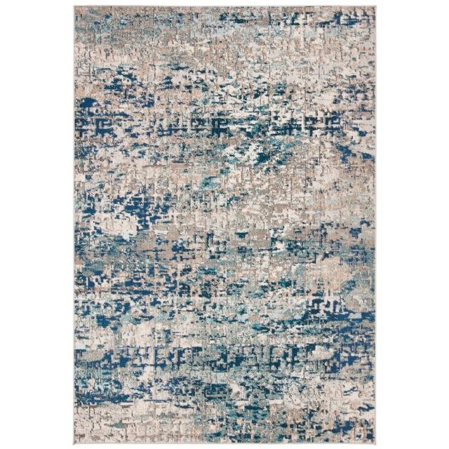 RUG(6'x9')-Modern Abstract in Blue/Grey