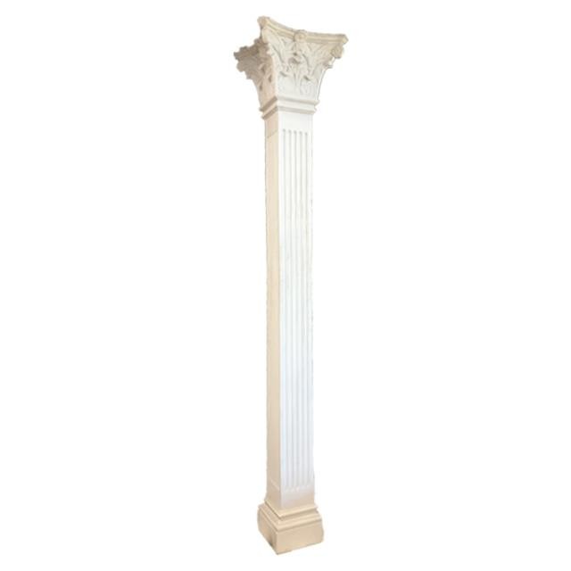 COLUMN-(109")Off White Square Corithian Capital