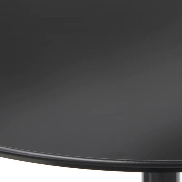 CAFE TABLE-Round, Black W/Pedestal Base