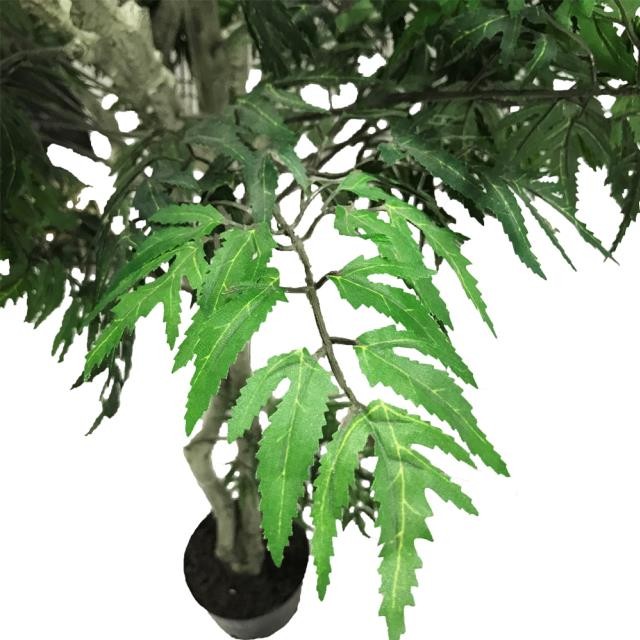 FAUX ARALIA TREE-(6'5") Black Pot