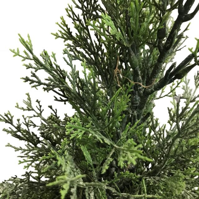 FAUX TREE-(4') Cedar Fir Tree W/Green Plastic Pot