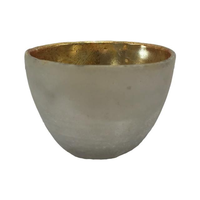 VOTIVE-Gold Interior w/Frosted Exterior