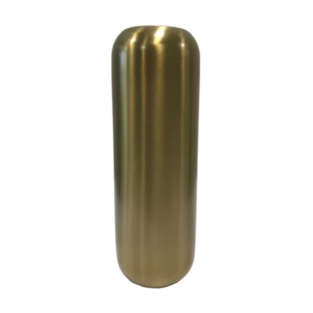 VASE-Brass Cylinder w/Curved Ends