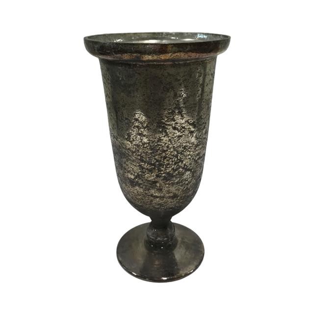 VASE-Tall Silver Mercury Urn