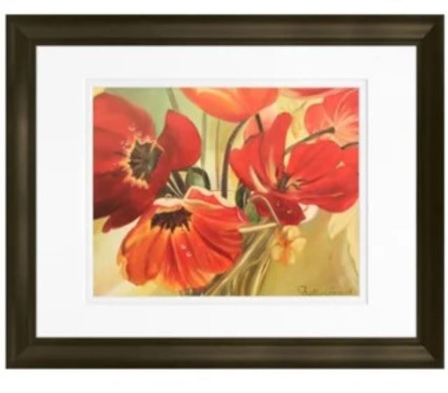 FRAMED PRINT-Floral/Poppies