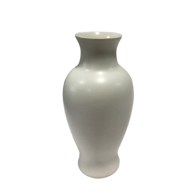 VASE-White Glazed Porcelain-6"H