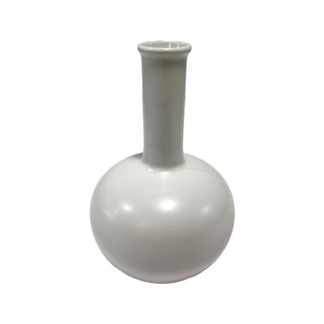 VASE-White Glazed Porcelain-5"H