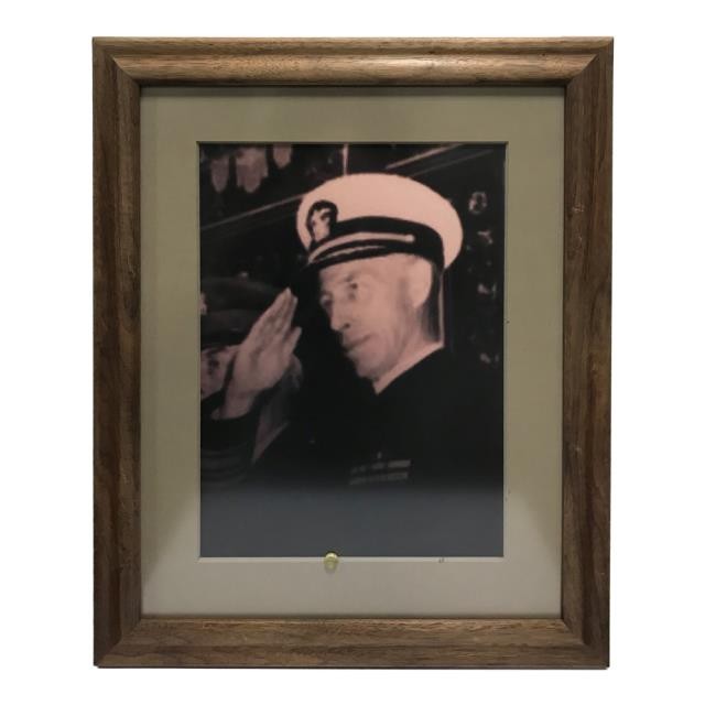 PRINT-Navy Lieutenant Saluting