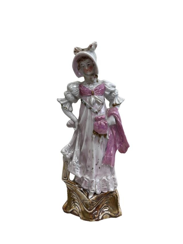 FIGURINE-Porcelain Victorian Lady