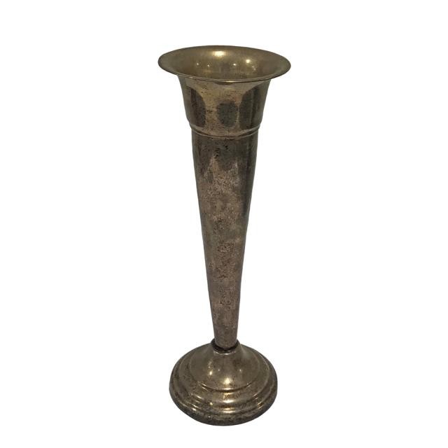 VASE-Fluted Silver Plate Vase