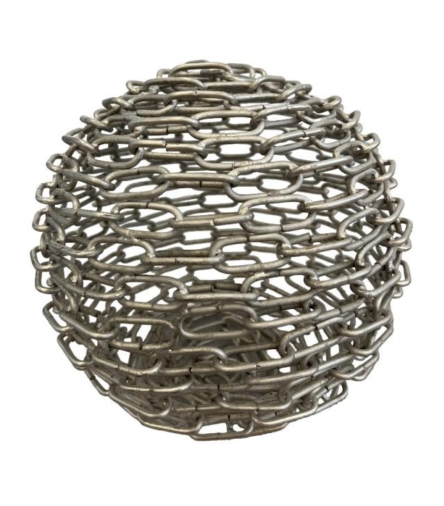 SCULPTURE-Chrome Chain Ball