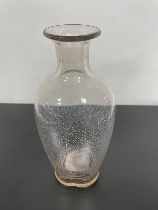 VASE-Pink Glass w/Speckles