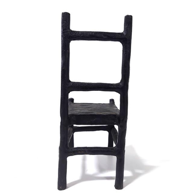 FIGURINE-Black Cast Iron Chair