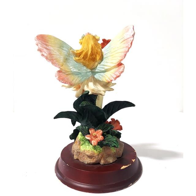 FIGURINE-Fairy on Rock w/Rainbow Colored Wings